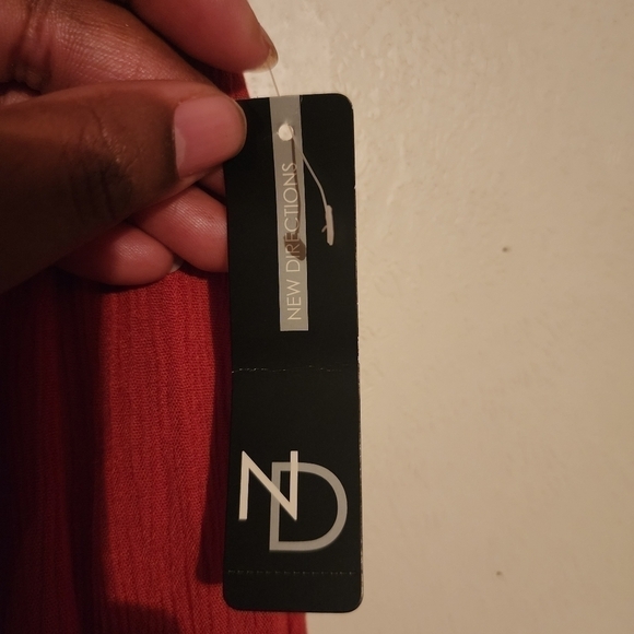 New Directions Wide Leg Boho Capris Gold Accents -Rust Size L NWT - Picture 6 of 13